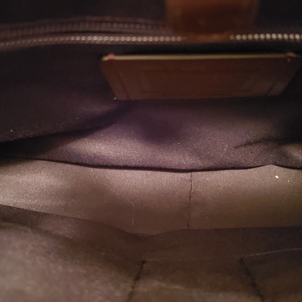 New Coach Dark Brown Beckett Leather Briefcase - Picture 4 of 4